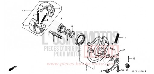 PANNEAU DE FREIN AVANT XL125SB de 1981
